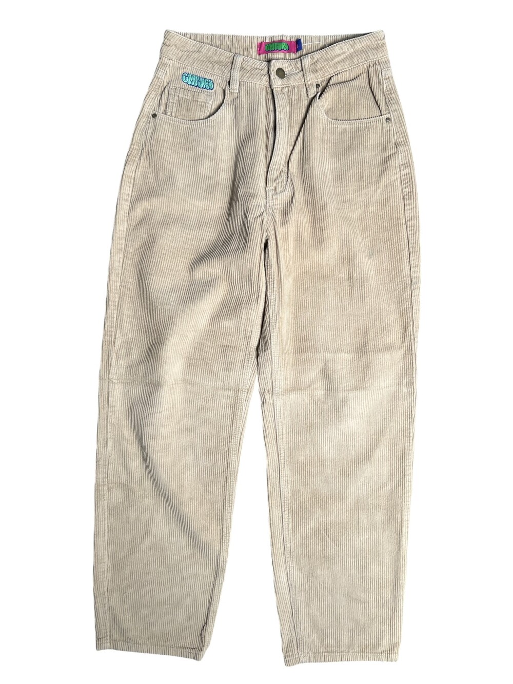 Empyre Women's Khaki Corduroy Wide Leg Pants Size 3 Y2K Skater Style